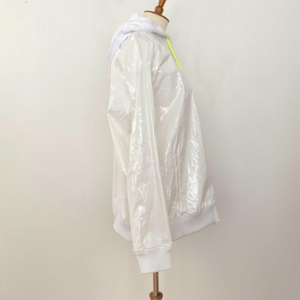 Tibi Womens Zip Up Coated Hooded Jacket Long Sleeve White XS - Picture 3 of 9